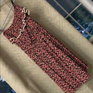 Strapless Floral Dress